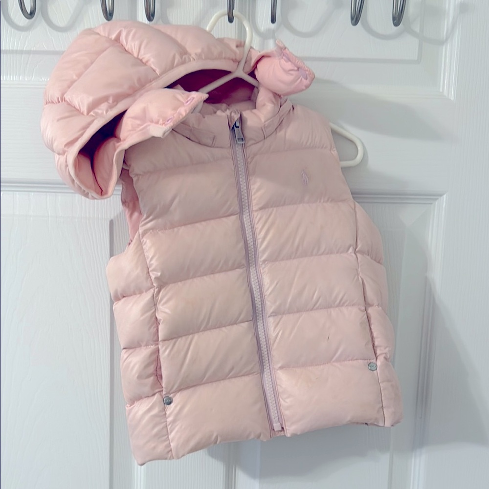 Ralph Lauren Pink Kids Puffer Vest